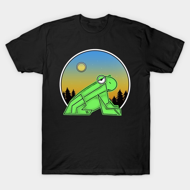 The moon and a frog 2... T-Shirt by AtelierFafard